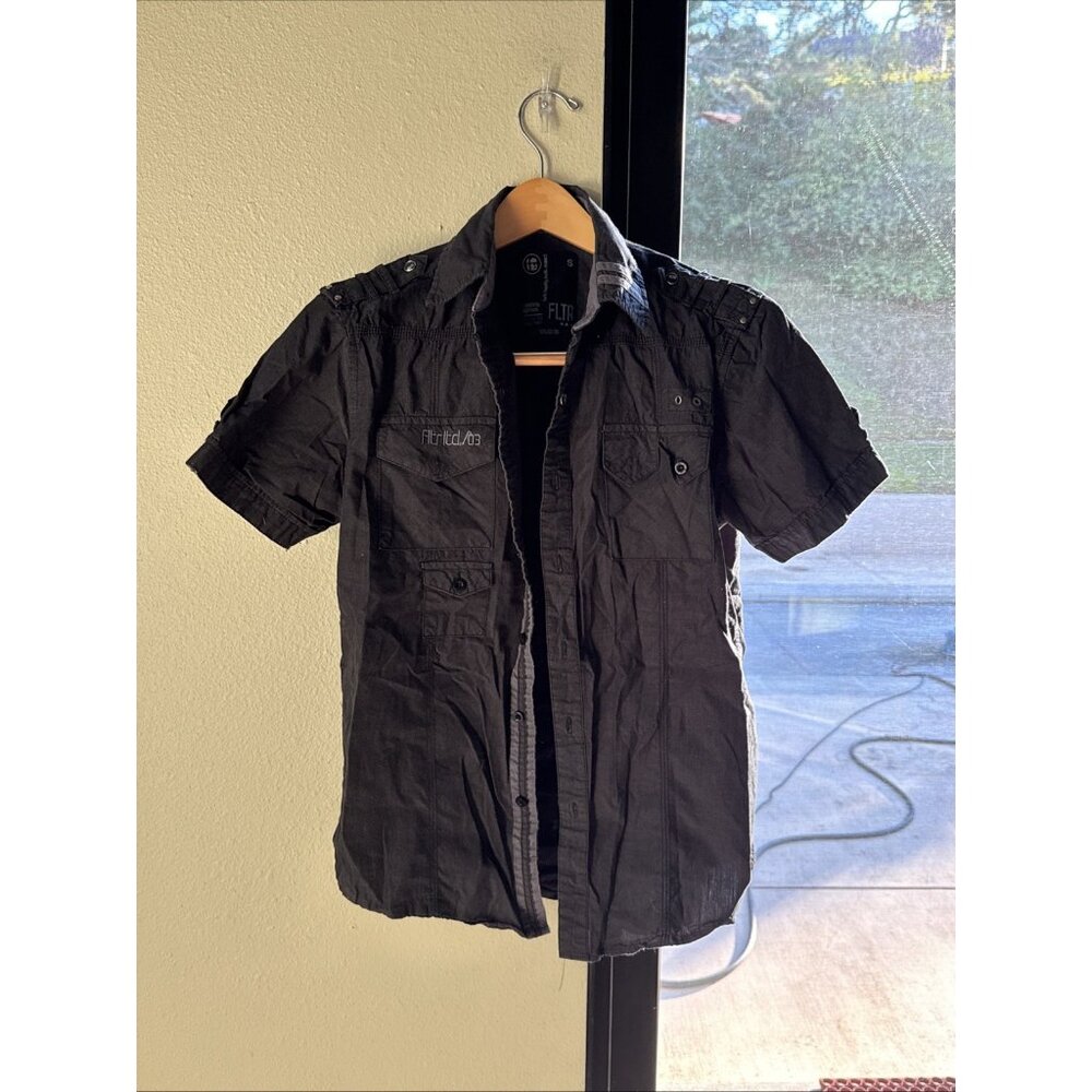 FLTR black button up shirt Men's Small
